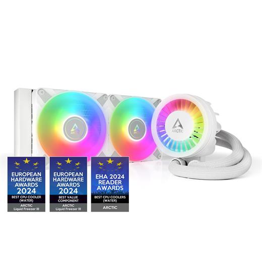 ARCTIC LİQUİD FREEZER III - 240 BEYAZ A-RGB INTEL/AMD İŞLEMCİ UYUMLU, 240MM RADYATÖRLÜ 2X P12 PWM PST A-RGB FANLI YENİ NESİL SIVI SOĞUTUCU