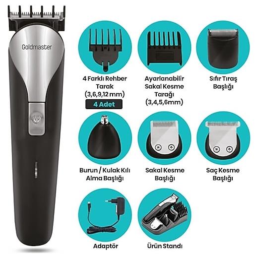 Goldmaster GM-9113 Fedor 12 in 1 Erkek Bakım Seti