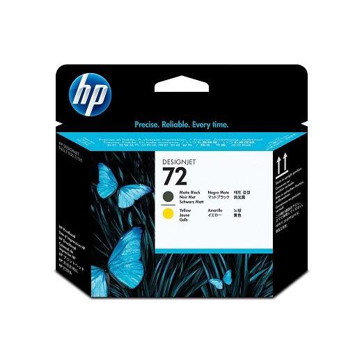 HP 72 Matte Black-Yellow Mat Siyah-Sarı Baskı Kafası C9384A