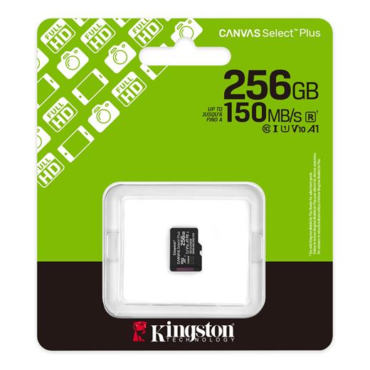Kingston SDCS3/256GBSP 256GB microSDXC Canvas Select Plus Gen3 150R A1 Single Pack w/o ADP