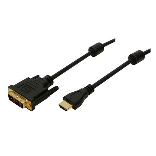 LogiLink CH0015 Çift Yönlü Hdmi - Dvi Kablo, Erkek - Erkek, 5.0m Hdmi Type A-Dvi-D, 5m