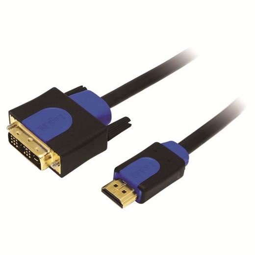 LogiLink CHB3101 Çift Yönlü Hdmi - Dvi Kablo, Erkek - Erkek, 1.0m Hdmi Type A-Dvi-D, 1m