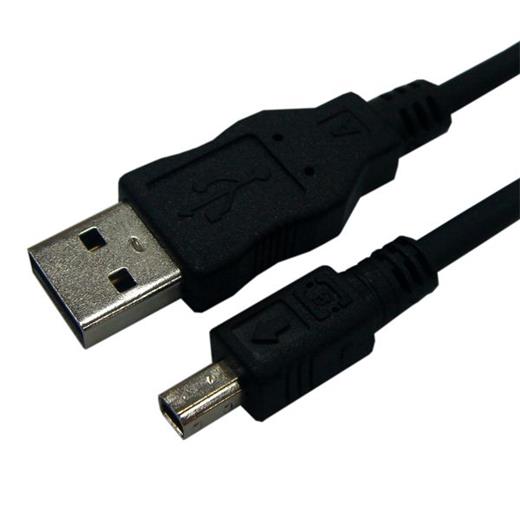 LogiLink CU0016 Mini USB Kablo, Mitsumi USB 2.0 (Type A), 1.8m A-Erkek to B-Mini Erkek, 4-pin MITSUMI, 1,8m