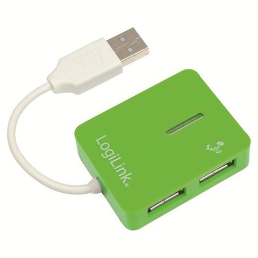 LogiLink UA0138 Smile Serisi 4 Port USB 2.0 Hub, Yeşil