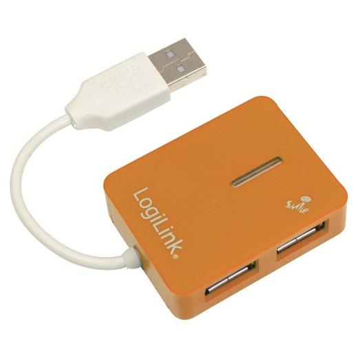 LogiLink UA0137 Smile Serisi 4 Port USB 2.0 Hub, Turuncu