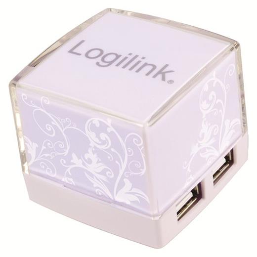 LogiLink UA0117 Cube Serisi 4 Port USB 2.0 Hub, Beyaz