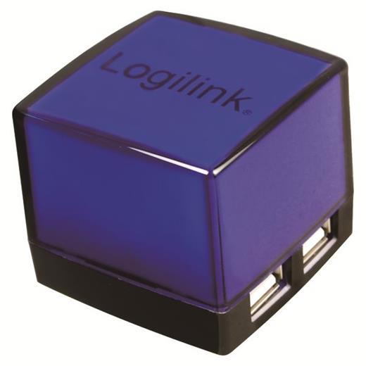 LogiLink UA0116 Cube Serisi 4 Port USB 2.0 Hub, Siyah