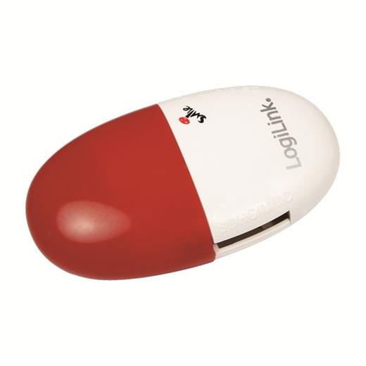 LogiLink CR0032 Smile Serisi USB2.0 Multi Kart Okuyucu, Kırmızı