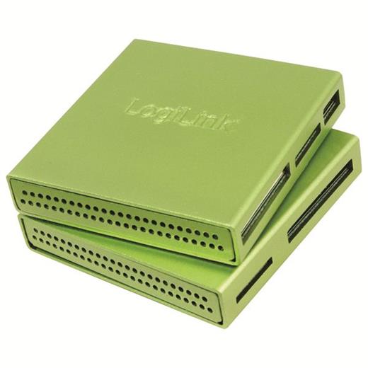 LogiLink CR0021 USB2.0 Alüminyum All-In-One Kart Okuyucu, Yeşil