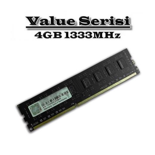 Gskill Value DDR3-1333Mhz CL9 4GB DIMM (512X8) F3-1333C9S-4GNS