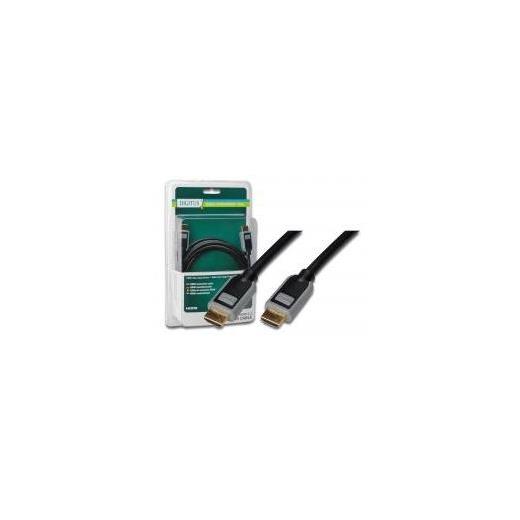 DB-229582 Digitus Hdmi bağlantı kablosu, A Tipi 5 metre, CU, AWG28, 2 x zırhlı, erkek/erkek, UL, altın kaplama, siyah/gri renk