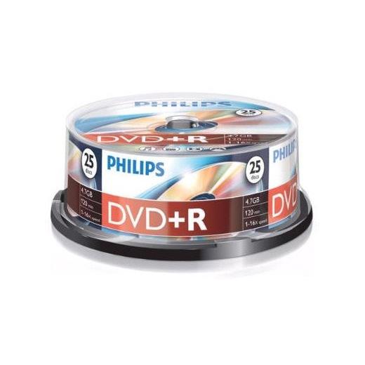Philips DVD+R 4.7GB 16X 25LI CAKE BOX