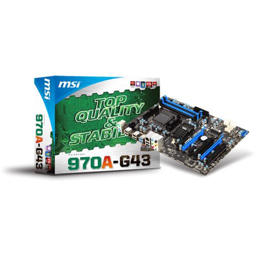Msi 970A-G43 AM3+ DDR3 Glan Sata3 Usb3.0