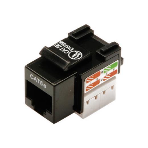 Digitus DN-93501 Digitus CAT-5e Keystone Jack, Zırhsız (Unshielded), RJ45, Siyah Renk, LSA