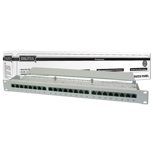 DN-91524S Digitus 19 Inch 24 port CAT-5E FTP Patch Panel, Zırhlı