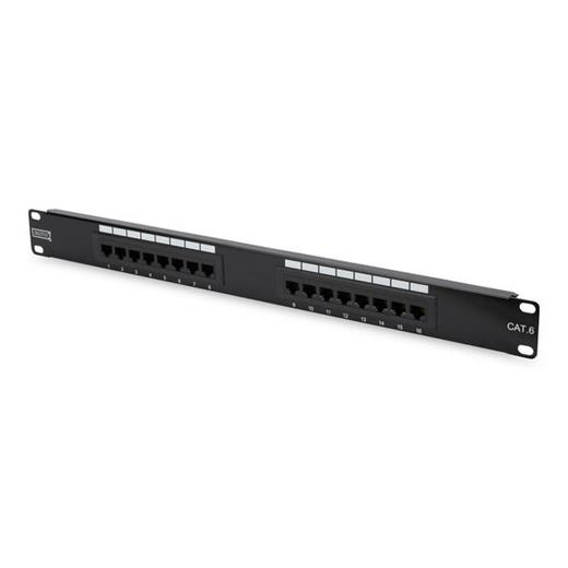 DN-91616U Digitus 19 Inch 16 Port Cat-6 UTP Patch Panel, 50 µ (Mikron), Altın Kontak, Zırhsız 