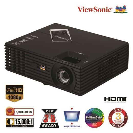 Viewsonic PJD7820HD PRO 3000 A.LUMEN FULL HD PRJ 1920X1080P Ev Sineması 3D