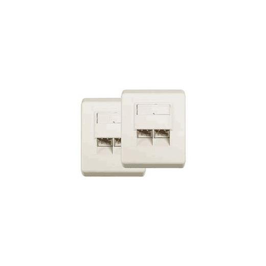 DN-9002/B5-N Digitus Sıva Üstü İkili RJ-45 Priz, CAT. 5E, Shielded (Zırhlı), 2 x RJ45 8P8C, LSA, Beyaz Renk, Flush Mount