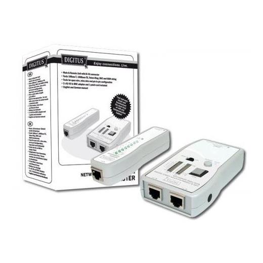 DN-14001 Digitus RJ11, RJ12, RJ45, BNC Uçlu Bağlantılar İçin Test Cihazı