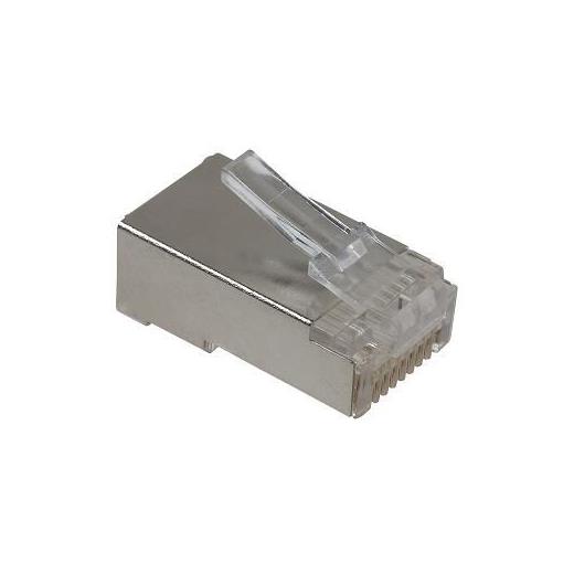 A-MO 8/8 SRS Modüler Fiş, Cat. 5E, RJ45, 8P8C, Zırhlı (Shielded), Yuvarlak Kablo Tipi, Altın Kaplama Kalınlığı 0,6µ