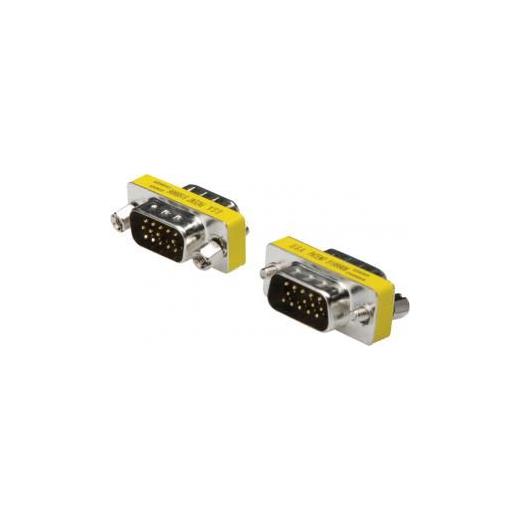 AK-610511-000-I Mini Gender Changer, DB15HD erkek, DB15HD erkek. metal