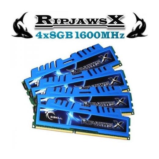 Gskill RipjawsX DDR3-1600Mhz CL9 32GB (4x8GB) QUAD (9-9-9) 1.5V