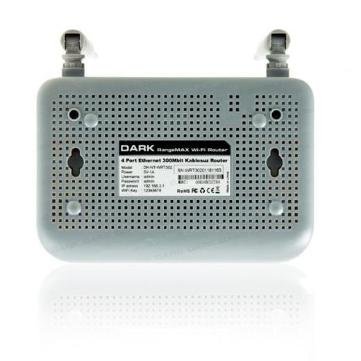 Dark RangeMAX WRT302 802.11n WiFi 300Mbit 2x5dBi Antenli Kablosuz Router / Access Point / Repeater