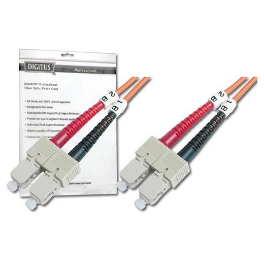 DK-2622-03 Digitus SC-SC Fiber Optik Patch Kablo, 3 metre, Multimode, Duplex, 62.5/125 