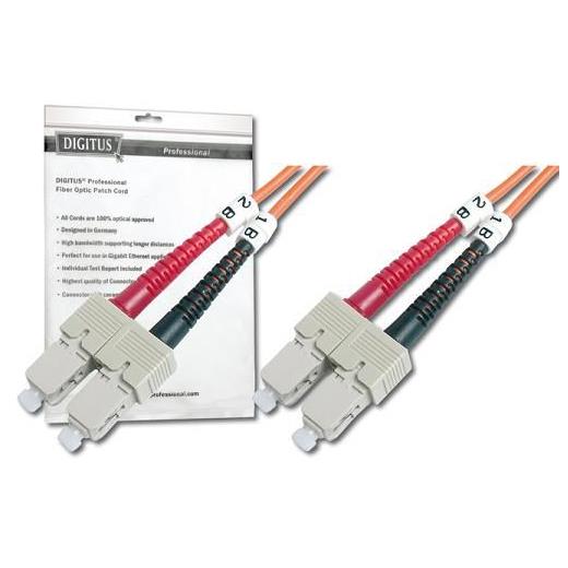 DK-2622-02 Digitus SC-SC Fiber Optik Patch Kablo, 2 metre, Multimode, Duplex, 62.5/125 