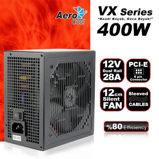 Aerocool VX Serisi 400W 28A@12V Güç Kaynağı