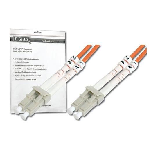 DK-2533-03/3 Digitus LC-LC Fiber Optik Patch Kablo, 3 metre, Multimode, Duplex, 50/125, OM3