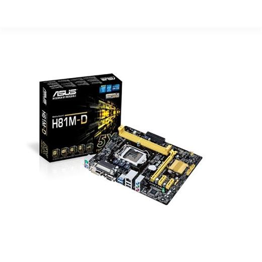 Asus H81M-D DDR3 UATX Sata6 Usb3 Anakart