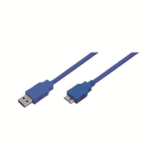 LogiLink CU0048 USB 3.0 Type A to Type Micro B Kablo, Mavi, 1.0m