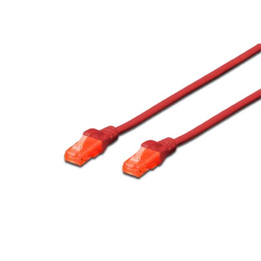 DK-1614-300/R Digitus Patch Kablo, U-UTP, CAT. 6, 30 metre, AWG 26/7, kırmızı renk
