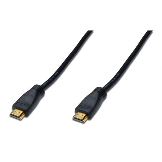 AK-330105-100-S Hdmi High Speed Bağlantı Kablosu (Hdmi 1.3), 1080p, Hdmi tip A Erkek - Hdmi tip A Erkek, 10 metre, CU, AWG28, 2x zırhlı, <b>amplifikatörlü</b>, UL, altın kaplama, siyah renk