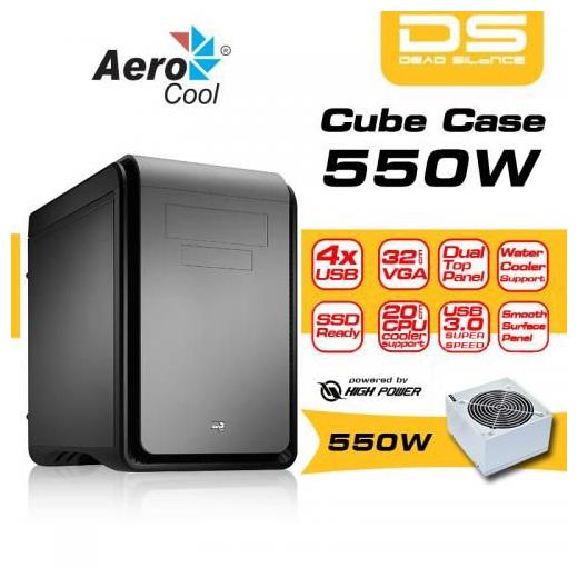 Aerocool DS Cube 550W 4x USB Micro ATX Küp Kasa