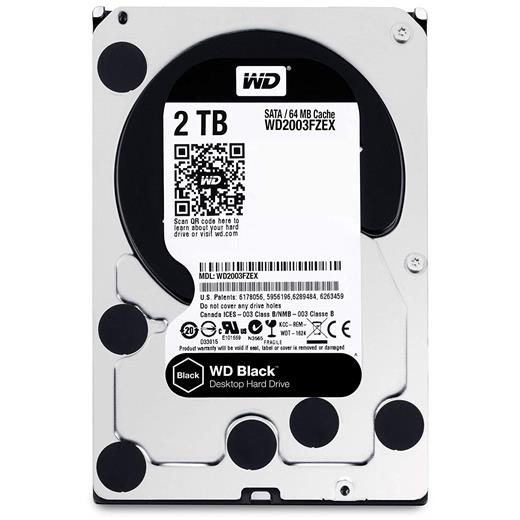 WD Black WD2003FZEX, 3.5  , 2 TB, 7200Rpm, SATA, Hard Disk Drive