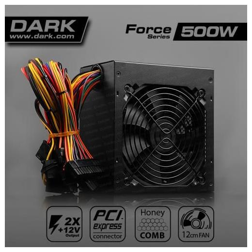 Dark Force 500W 3xSATA, 3xIDE 6+2Pin PCI-E Güç Kaynağı Dkps500S1