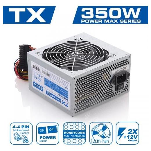 ZZTX PowerMAX 350W 2xSATA, 2xIDE 8Pin CPU Güç Kaynağı