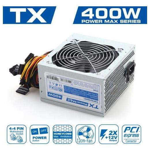 TX PowerMAX 400W 3xSATA, 3xIDE 6Pin PCI-E Güç Kaynağı