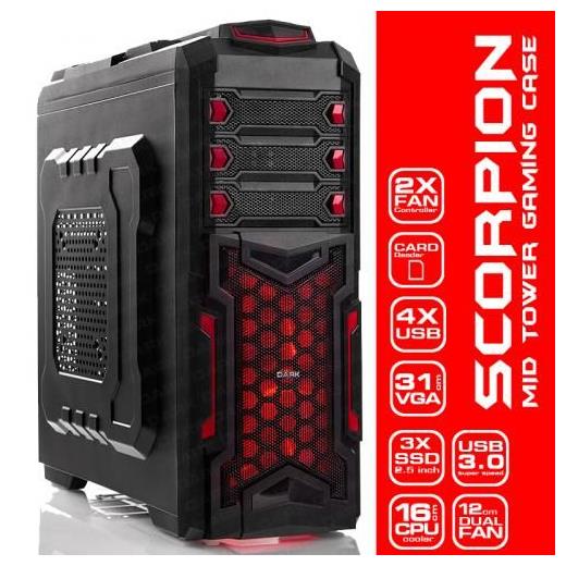 Dark Scorpion 4xUSB 2xFanlı,ATX Siyah Kasa