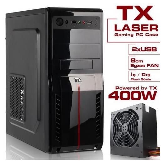 TX Laser 400W Güç Kaynaklı, Mid Tower Kasa