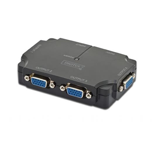 DS-42120-1 Digitus 4’lü VGA Video Çoklayıcı (4 Port VGA Video Splitter), 1920 x 1080p, 350 MHz. videobant genişliği