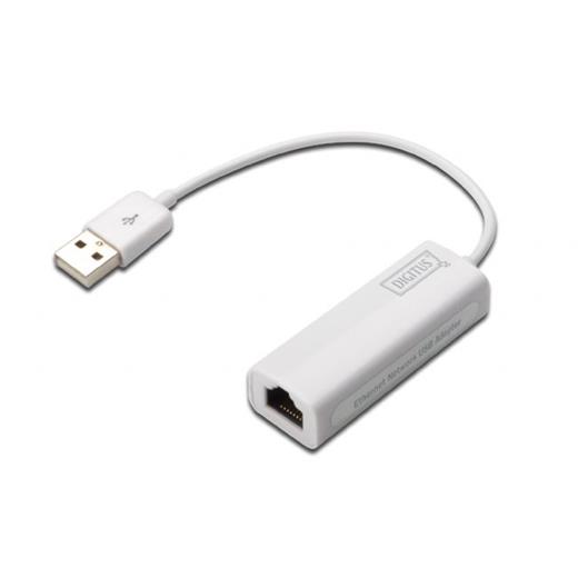 DN-10050-1 Digitus USB 2.0 Fast Ethernet Adaptörü, 1 x 10/100 RJ45 Dişi, USB-A Erkek