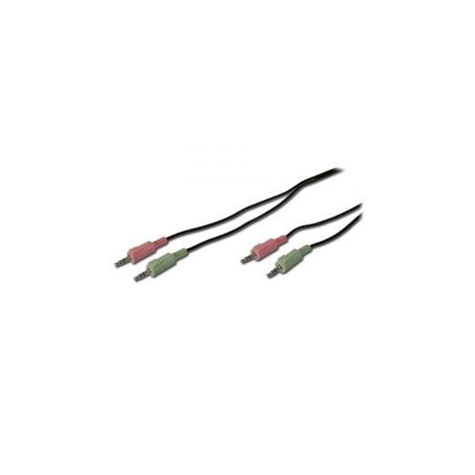 AK 82101 KVM Switch 039;ler İçin Ses (Audio) (Mikrofon, Hoparlör) Sinyali Bağlantı Kablosu, 2 x 3,5 mm Stereo Erkek  lt;= gt; 2 x3,5 mm Stereo Erk