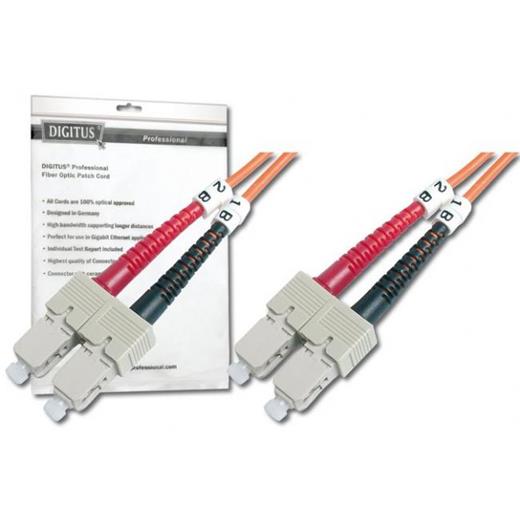 DK-2522-02 Digitus SC-SC Fiber Optik Patch Kablo, 2 metre, Multimode, Duplex, 50/125