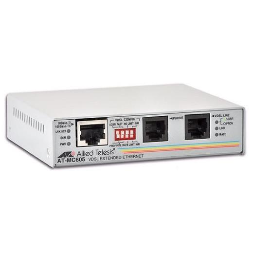 AT-MC605 Extended Ethernet™ over VDSL - Media Converter VDSL to 10/100TX  amp; POTs port
