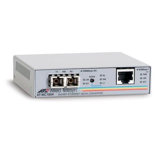 AT-MC1004 1000T to 1000SX (SC) Gigabit Ethernet media converter 220-550m