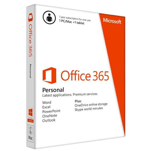 Microsoft Office 365 Personal, Kutu, Türkçe, 1 Yıllık Abonelik - QQ2-00085