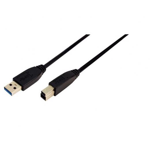 LogiLink CU0023 USB 3.0 Type A to Type B Bağlantı Kablosu, Siyah, 1.0m